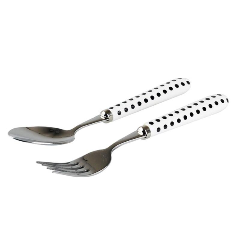 Black Dot Spoon 1P Fork 1P SET