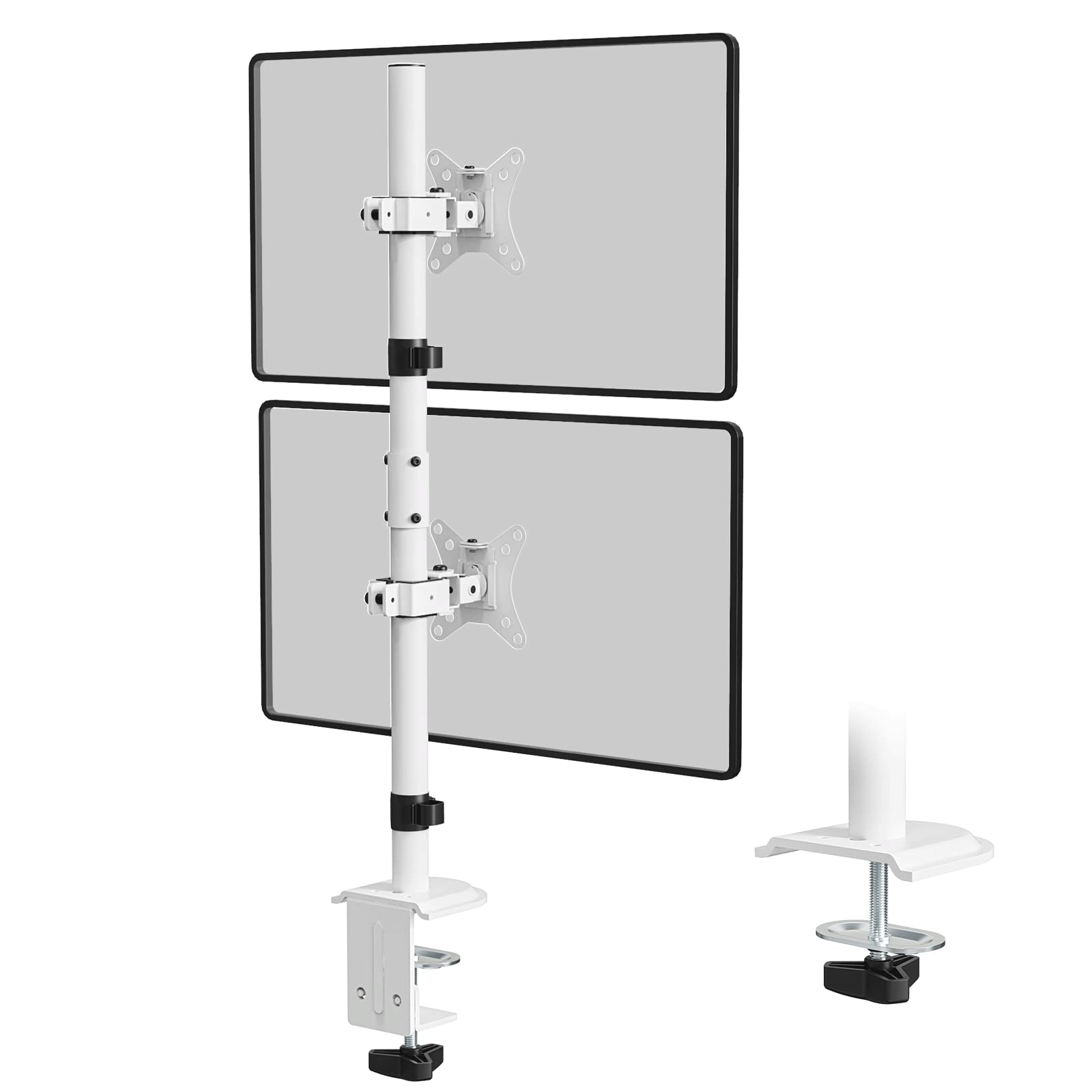 

WORLDLIFT Monitor Arm, Dual Long Pole, Vertical Mount, Fits 17-32 Inch Monitors, 9kg Weight Capacity, Multi-Angle Adjustment, White