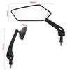 Universal Pair Motorcycle Motorbike Scooter Rearview Rear View Side Mirrors 10Mm