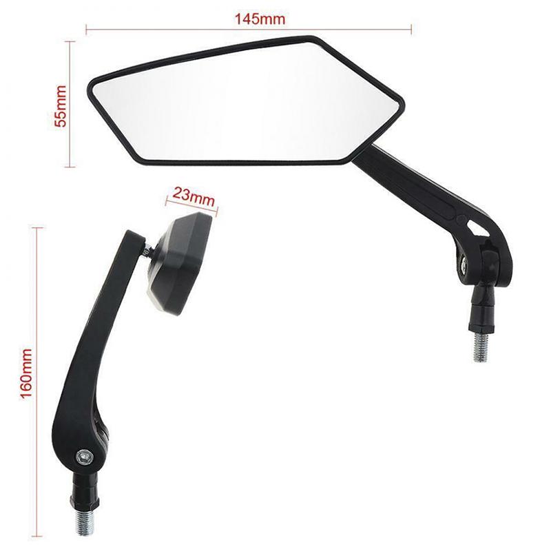 Universal Pair Motorcycle Motorbike Scooter Rearview Rear View Side Mirrors 10Mm