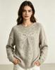 2026 European & American Autumn Fashion Casual Loose Bow Jacquard Knit Sweater – Round Neck Top
