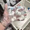 Powder Blue Mini Lamb Bow Puppy Seal Chick Squeeze Fingertip Toy Handmade Silicone Kids Birthday Gift Keychain Soft Squishy Toy