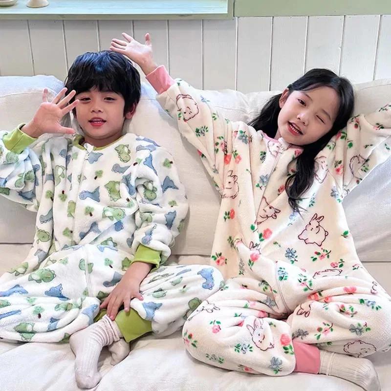 Cartoon Flannel Fleece Children Baby Warm Winter Clothes Toddler Clothing for Girls Boys Kids 1-6T