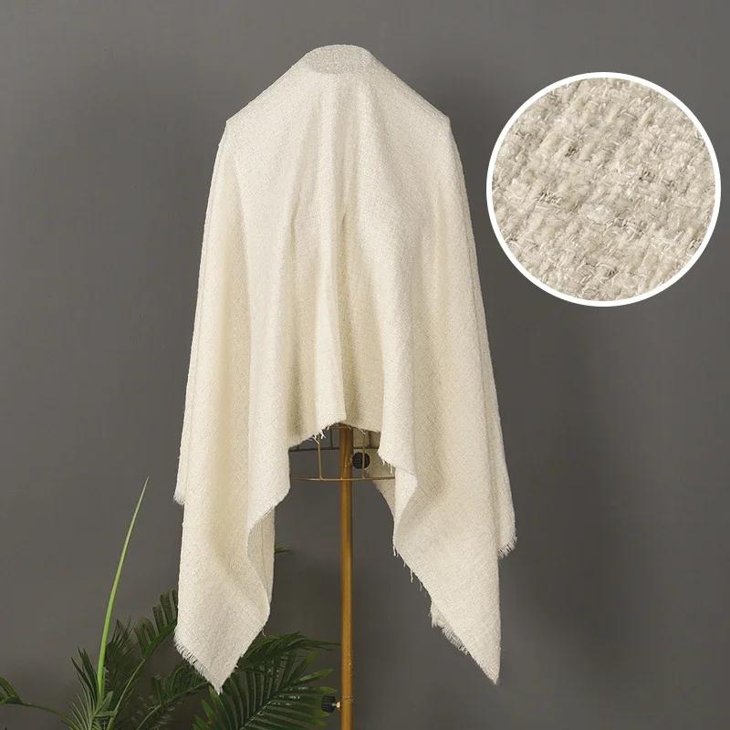 100x150cmLuxury Korean Style Tweed Fabric Dress for Coats Clothing Sewing Plain Soft Skin-friendly Cloth Needlework Drape