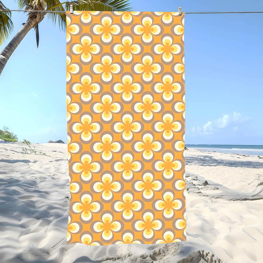 Quatrefoil Pattern Towel Beach Towel Oversized Super Absorbent Soft Swim Beachtowels For Men, Women