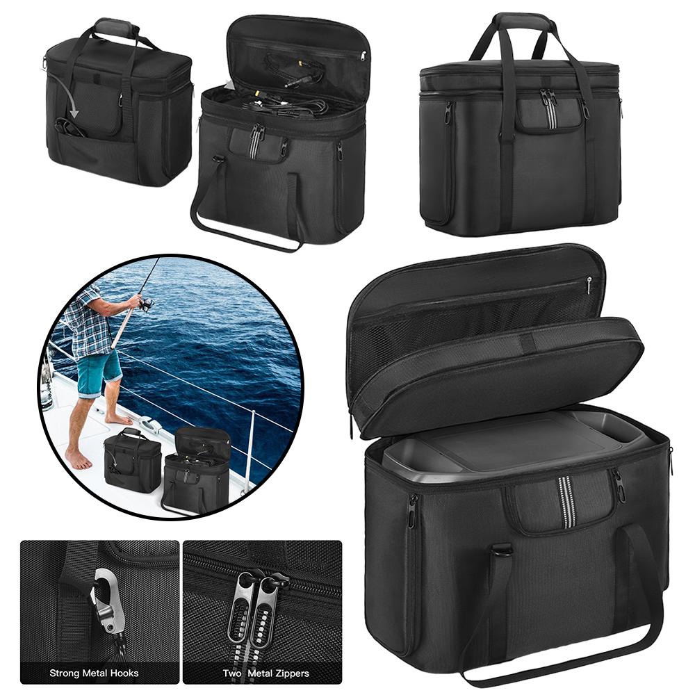 Carrying Case Travel Storage Bag Waterproof Protective Case Dustproof Anti-drop for Ecoflow Delta 3 Plus/Solar Generator Delta 2