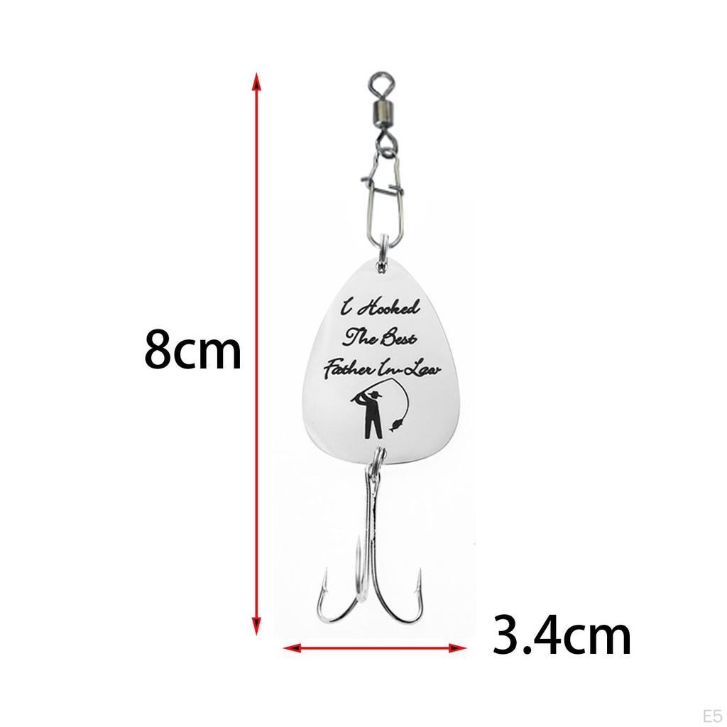 Fishing Keychain Lure Hook Father's Day Souvenir Hooks Key Chain for Men Dad