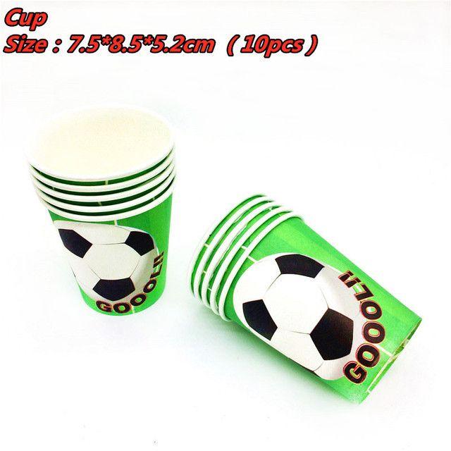 Football-themed Party Package - Green Football Birthday Party Decoration Supplies, Disposable Tableware, Football Set