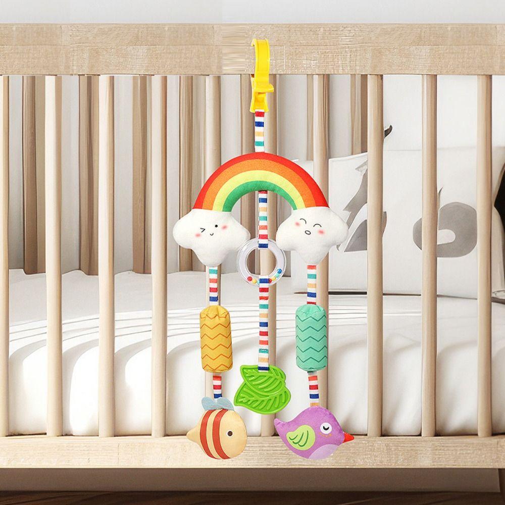 Cute Baby Wind Chime Toy Soft Plush Sensory Learning Toys  Car Seat