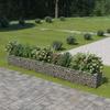 VidaXL Raised Bed with Gabion Galvanized Steel 450x50x50 Cm Planter Garden 143565