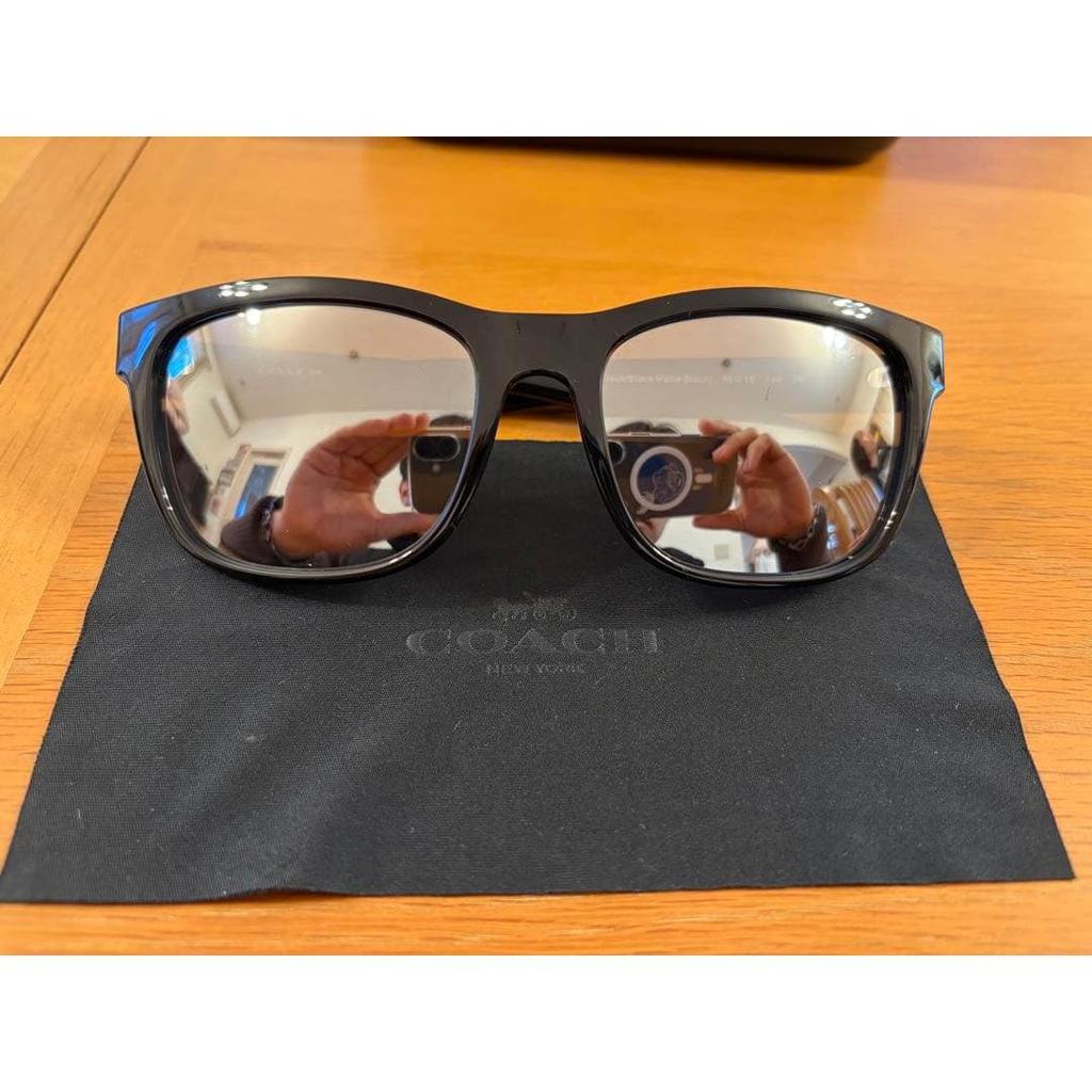 Used COACH Coach Sunglasses Black Mirror Lens Case Included