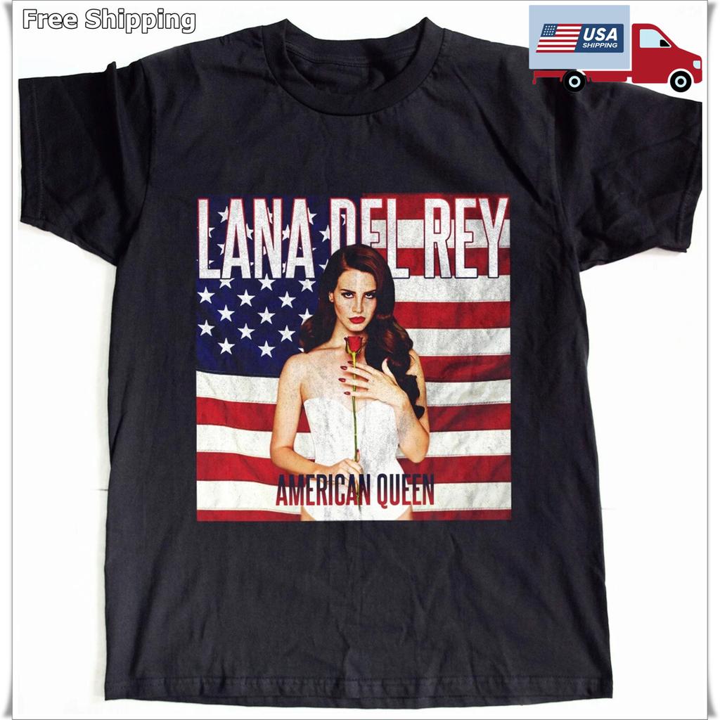 Lana Del Rey Amerikan Kraliçesi Siyah Unisex Tişört Beden S-5XL