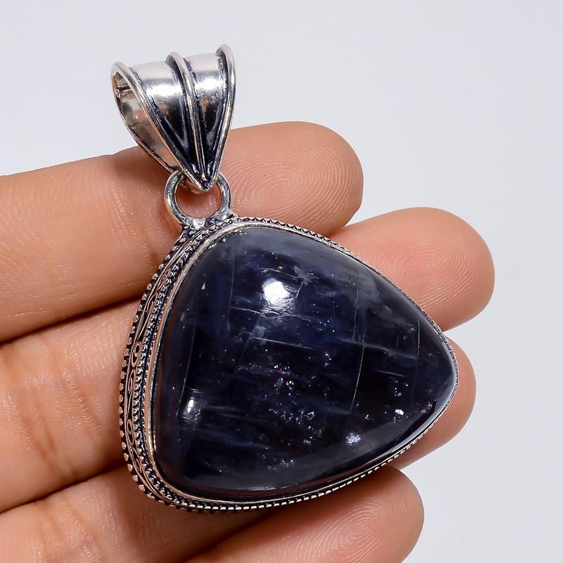 

Marvellous Top Grade Qualite 100% Natural Iolite Sunstone Heart Shape Vintage Style Handmade Jewelry 925 Steling Silver Pendant 1.8 WSJ4871 1.8