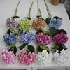5Pcs Artificial 3D Printing Hydrangea Flowers Bridal Bouquet Wedding Decor Silk Flower Home Living Room Decoration Party Floral