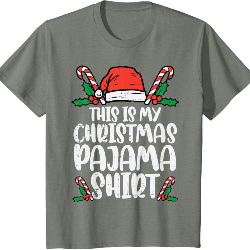 This Is My Christmas Shirt Funny Xmas Women Cotton TShirt Crew Neck Short Sleeve All Seasons Casual Fashion Aesthetic Clothes