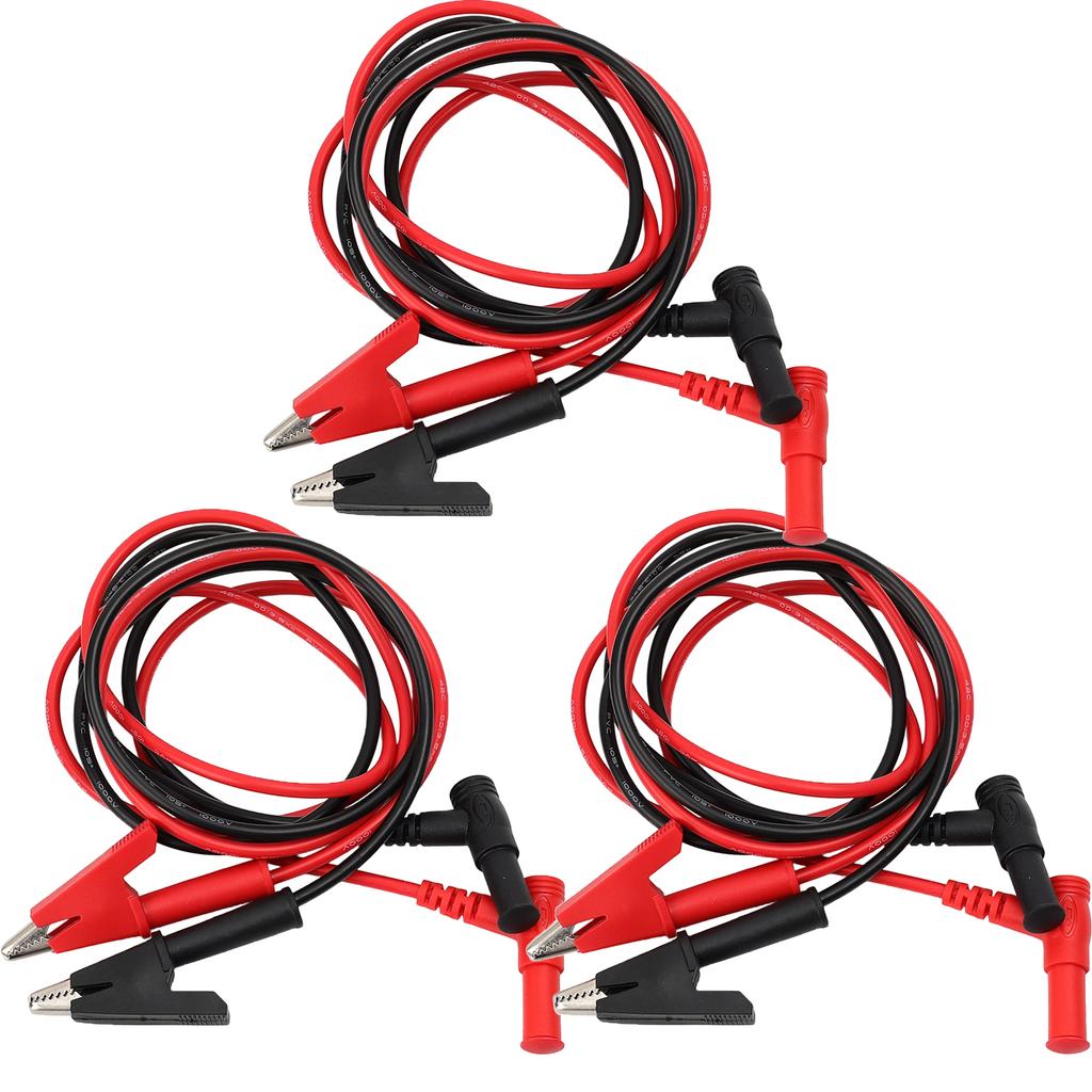 1/3set 108cm Alligator Clip To Banana Plug Test Cable Soft Cable Wires for Electrical Testing Lead Crocodile Clip Lab Multimeter