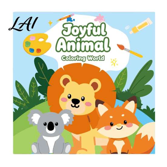 Compact Activity Book for Travel Children's Coloring Book with Cute Animal Theme Thick Paper Sketchbook Kids Preschool Painting Practice