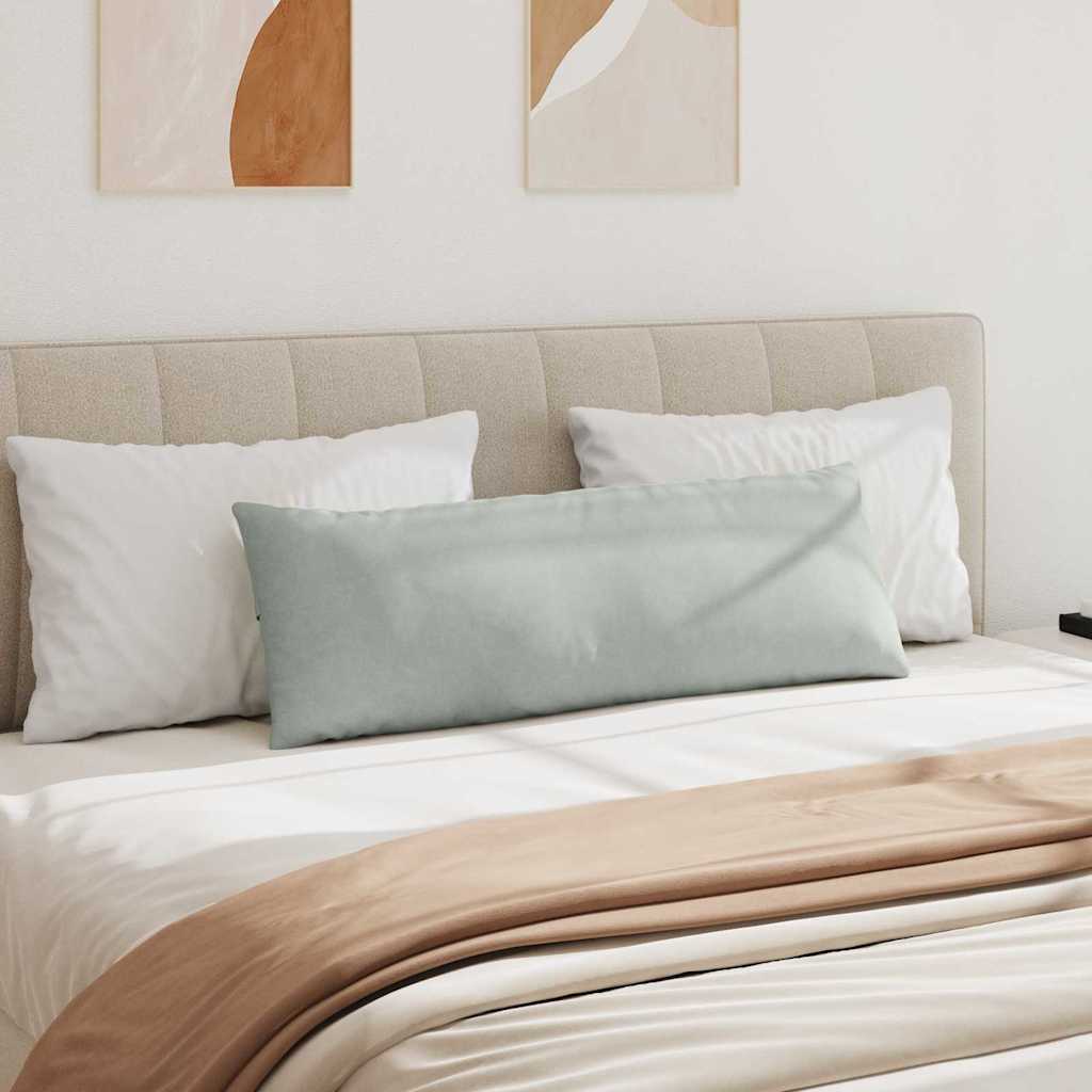 Sofa Cushions 2 Pieces Light Grey 120 X 40 Cm Cord Fabric