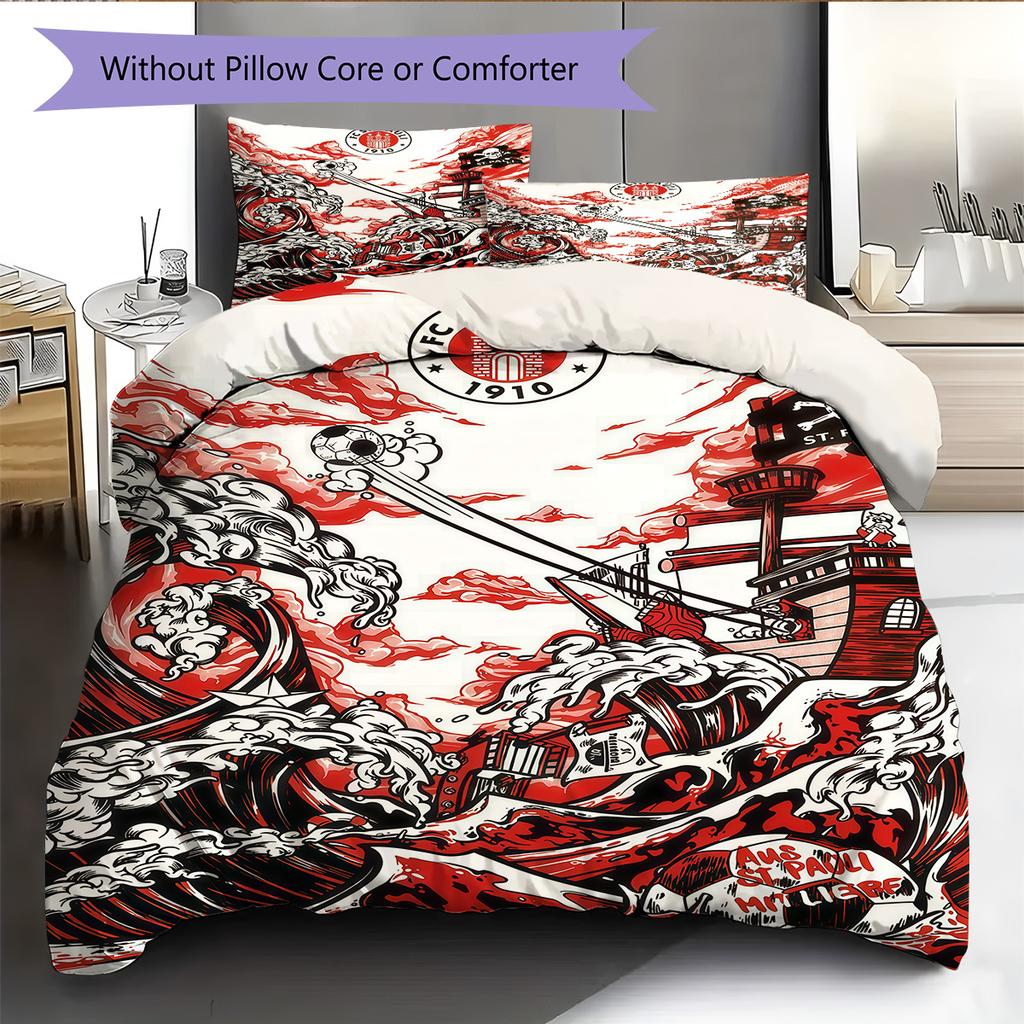 St. Poster di Pauli Set Piumone Biancheria da Letto Copripiumone Federa Decorazione per la Casa Regalo di Compleanno (1 * copripiumino + 2 * federa, senza nucleo)