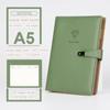 (Can Engrave Logo) A5 High-grade Leather Business Loose-leaf Notebook, Notepad with Magnetic Buckle, Student Diary,