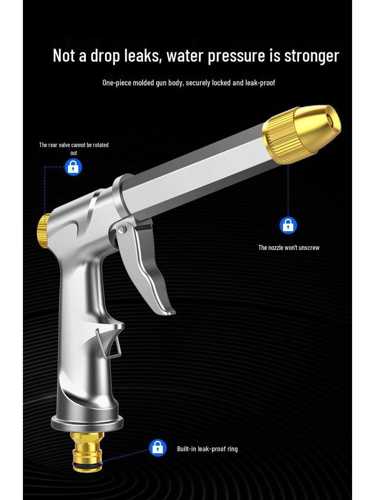 High-Pressure Car Wash Water Gun with Telescopic Hose and Powerful Nozzle for Home Use