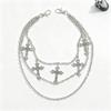 European & American Punk Hip Hop Cross Pendant Multi-layer Waist Chain for Men