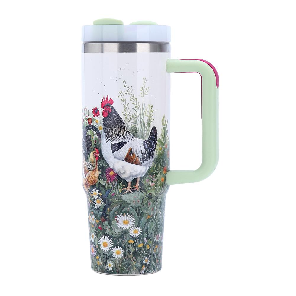 

40 унций чашка для холодного кофе из нержавеющей стали с ручкой и крышкой подарки для женщин мужчин для нее и его для воды холодного чая или кофе