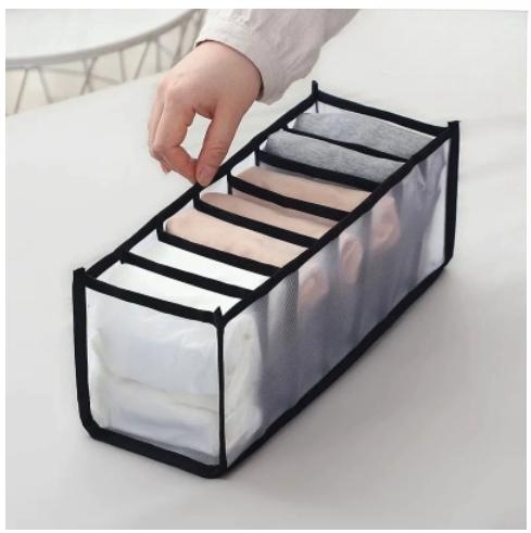 1PC- Closet Organizer for Socks Home Separated Underwear Storage Box 7/9/11 Grids Jeans Bra Organizer Foldable Drawer Organizer