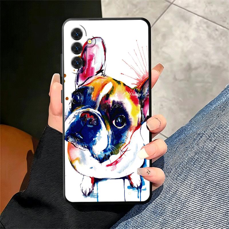French Bulldog Dog Pug Design Soft Phone Case for Samsung A17 A37 A57 A16 A26 A36 A56 A15 A25 A35 A55 A14 A24 A34 A54 A13 A23 A3