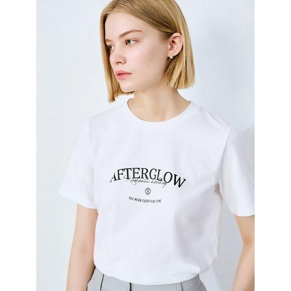 She S miSS  CoTTon LeTTering ShorT Sleeve T ShirT SSjTSo22010