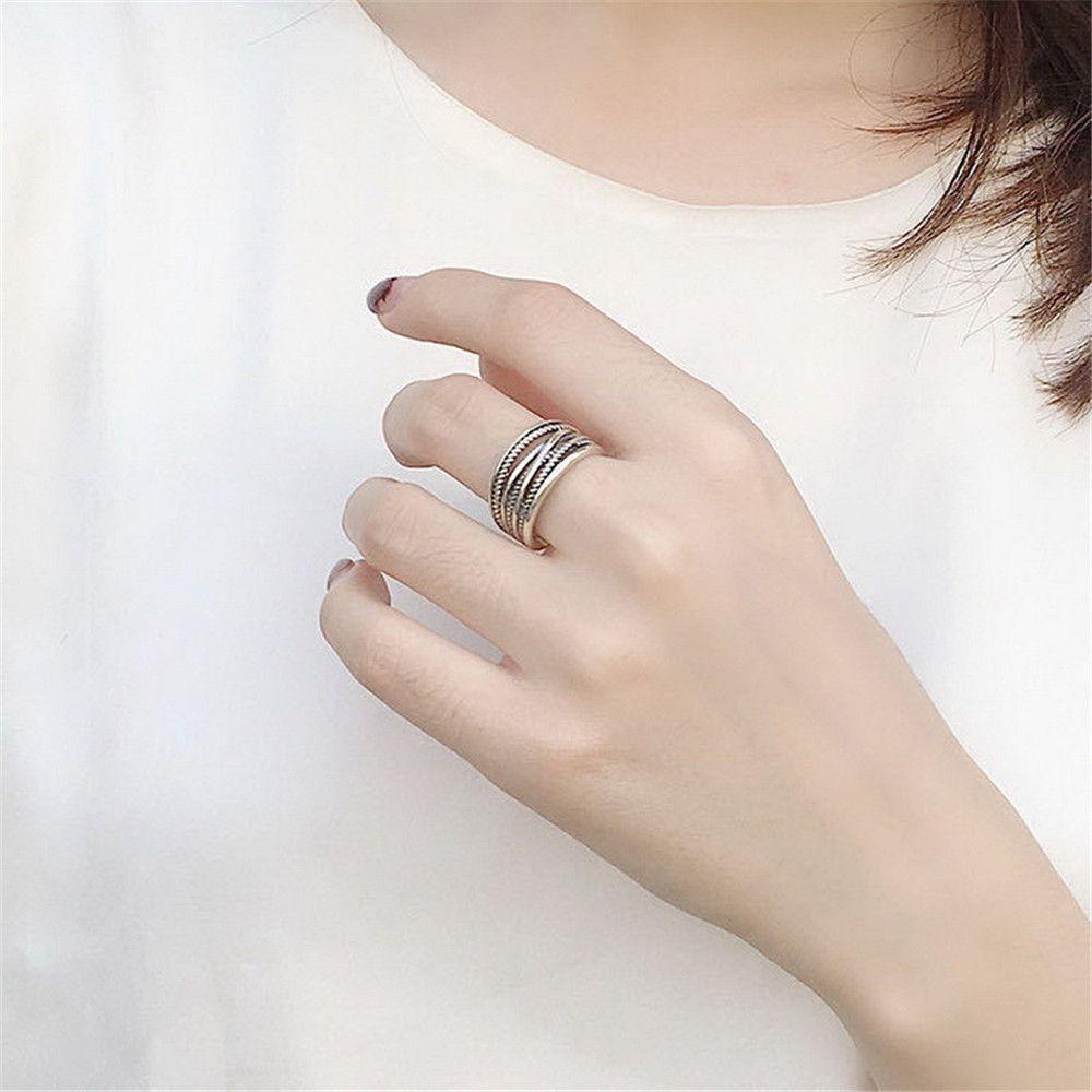 Irregular Vintage Bohemian Novelty Jewelry Opening Rings Women Layered Finger Ring