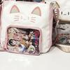 Nylon Transparent Pocket Idol Merchandise Storage Fashion Backpacks Kawaii Cat Itabag  Outdoor