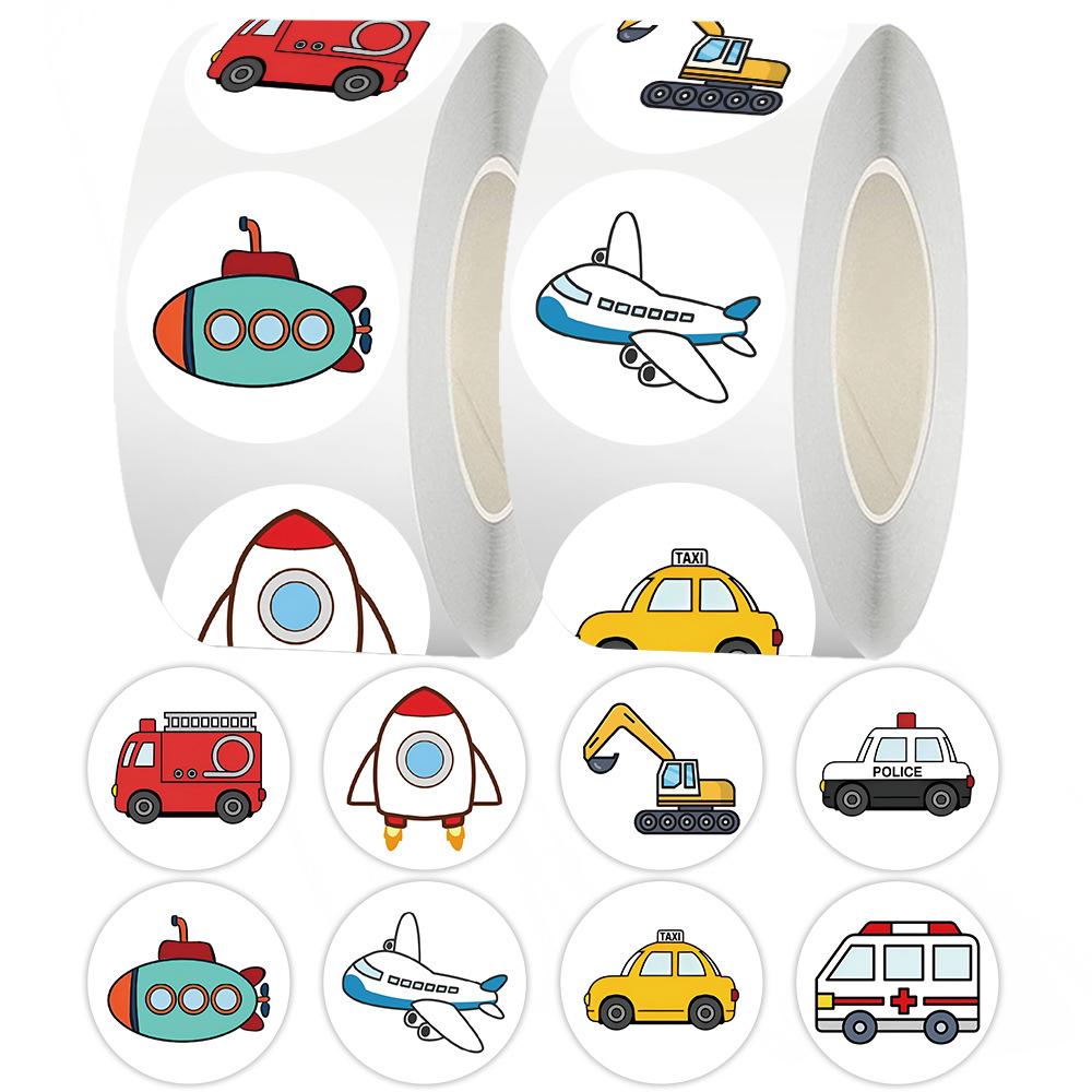 500Pcs/Roll Transportation Means Of Transport Graffiti Stickers Cars Airplanes Cartoon Decal Diy Luggage Phone Guitar Kid Toys