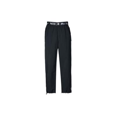 Lockere, gerade geschnittene Freizeithose mit Schnürung für Damen, Schwarz, FB8085-010