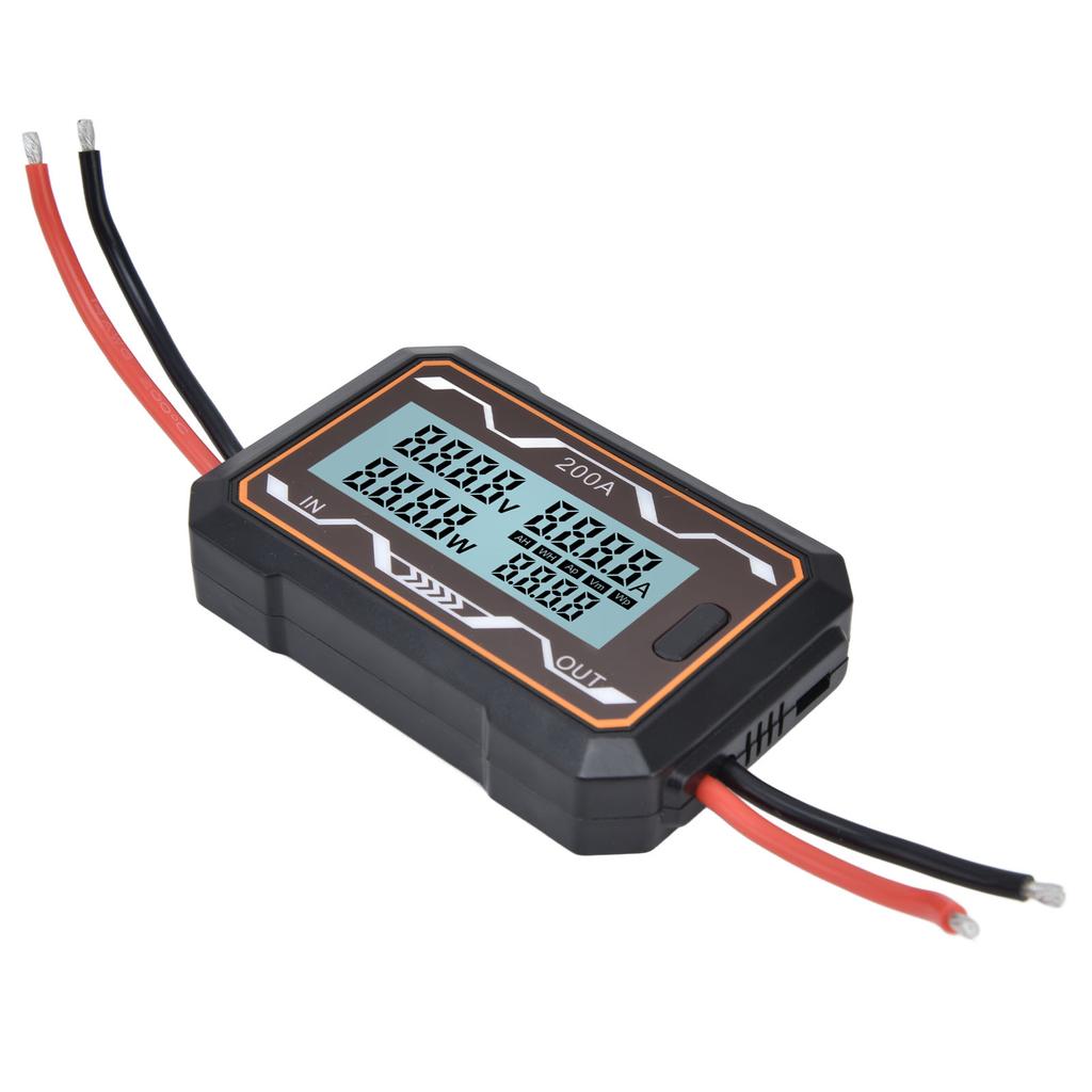 DC Power Meter Backlight Setting Large Screen Display Multifunctional Power Tester for Solar Energy Systems 0 to 60V