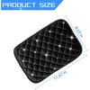 Mandark Bling Car Center Console Cover, Crystal Rhinestone Fluffy Automotive Armrest Seat Box Cushion Pad, Soft Comfortable Diamond Arm Rest