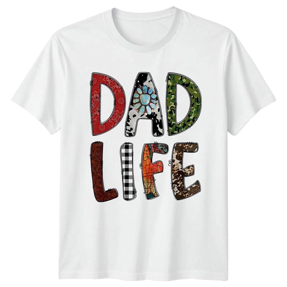 Dad Life Unisexs TShirt Rustic Cowhide Fathers Day Gift For Him