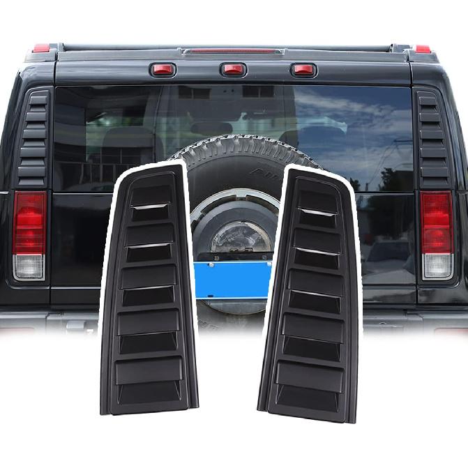 

Задний верхний фонарь заднего хода, вентиляционная решетка, защитная накладка, совместимая с Hummer H2 2003-2009, ABS, защитная накладка на задний фонарь, рамка, 2 шт. (Яркое серебро) матовый черный