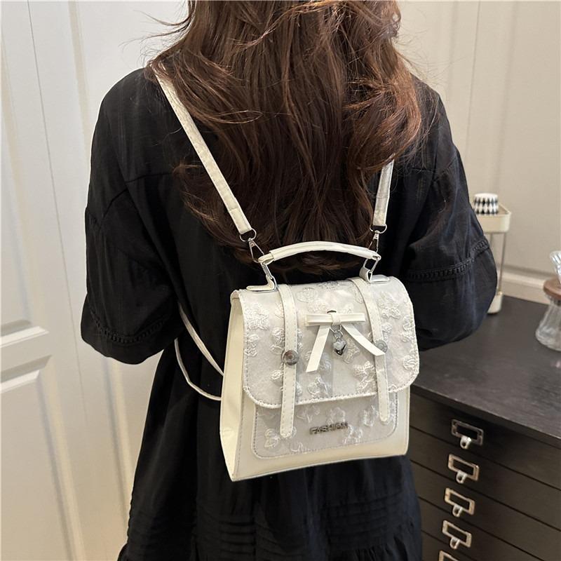 Single Shoulder Double Shoulder Bag Women's New Fashion Girl Heart Casual Multi-purpose Small Square Bag Spring and Summer Women's Bag