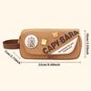 Cute Capybara Cartoon Pen Pouch Large Capacity Hand Carry Pencil Case School Student Organizer Bag