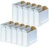 Plus File Box, Cardboard, Economy, 10-pack, A4 Horizontal, Spine Width 100mm, 553-988, Blue
