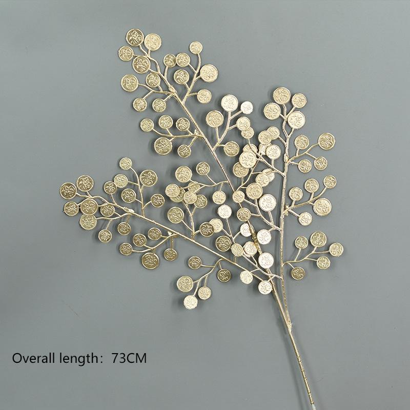 Artificial Flowers for Golden Leaves Grass PE DIY Indoor Outdoor Home Garden Party Room Bedroom Wedding Table Centerpiece Decor
