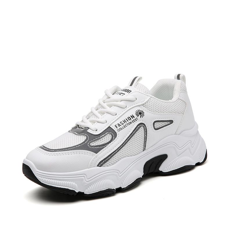 Dad Shoes Spring New Breathable Student Casual Shoes Ins Trendy Thick-soled Heightening Sports Shoes