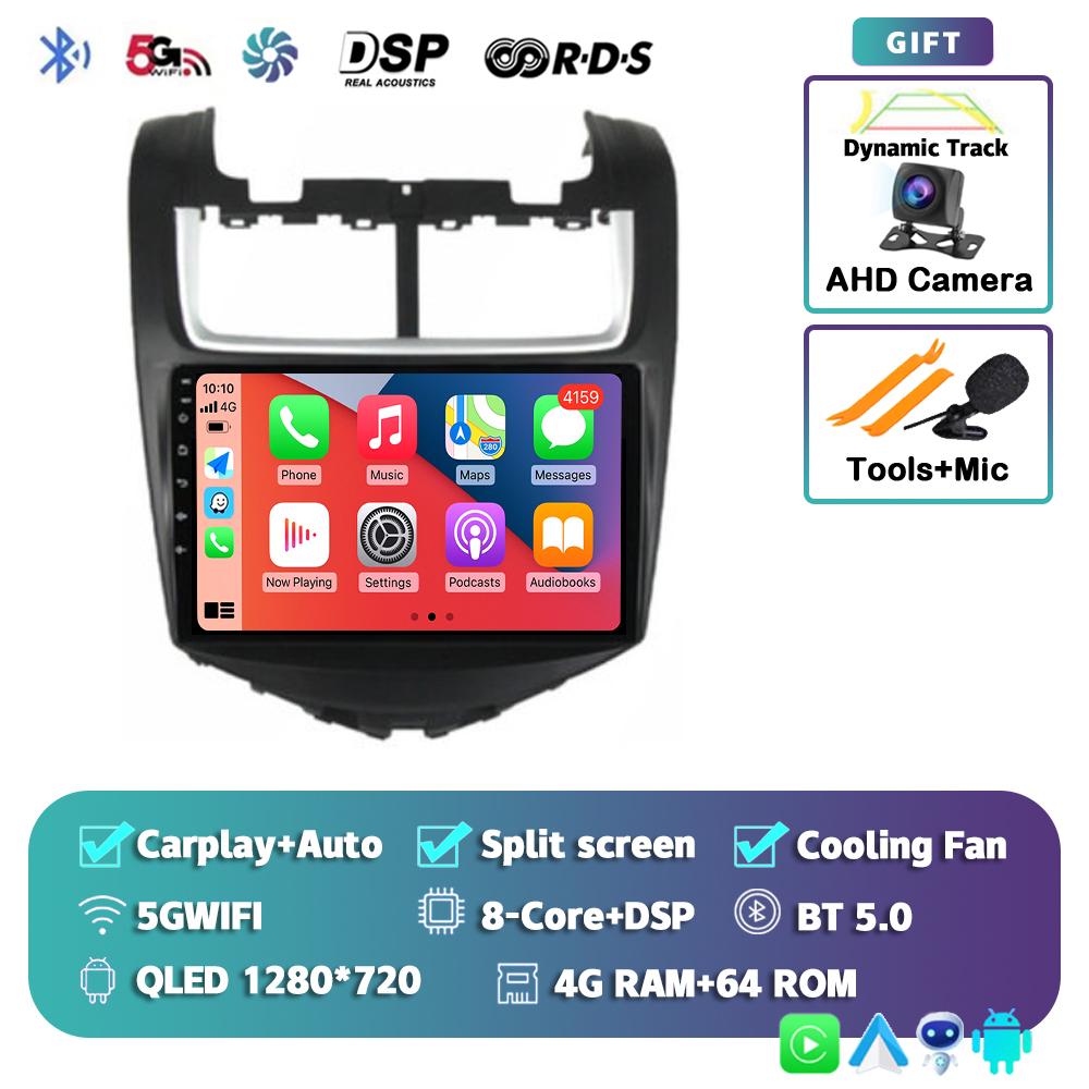 Android 14 Carplay Auto Car Radio For Chevrolet Aveo 2014 2015 2016 2017 Multimedia Player GPS Navigation DSP BT 2din DVD Stereo