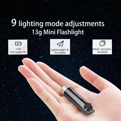 Emergency 2025 NEW SFL1121  EDC Flashlight LED Rechargeable Mini EDC Keychain Flashlights Camping Lamp For Hiking Self Defense