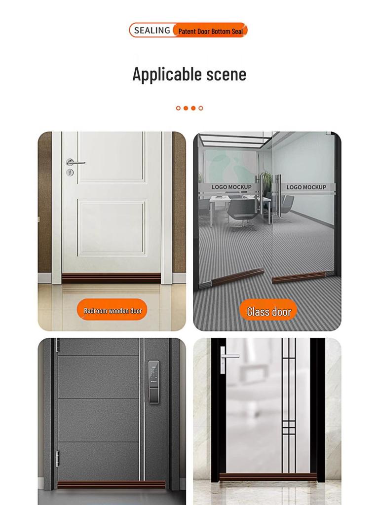 Soundproof Under-Door Seal Strip – Windproof, Noise-Blocking Door Bottom Baffle