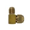 Brass 90 Degree Elbow Union for 3/8 Female x Male Pipe Ends, Angle Fitting with Turning Center Section for Pipe Change in Narrow Places