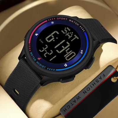 Fashion Digital Movement Teenager Students Hand Clock Trendy Outdoor Sports Water Resistant Mode Wrist Stop Children Watch