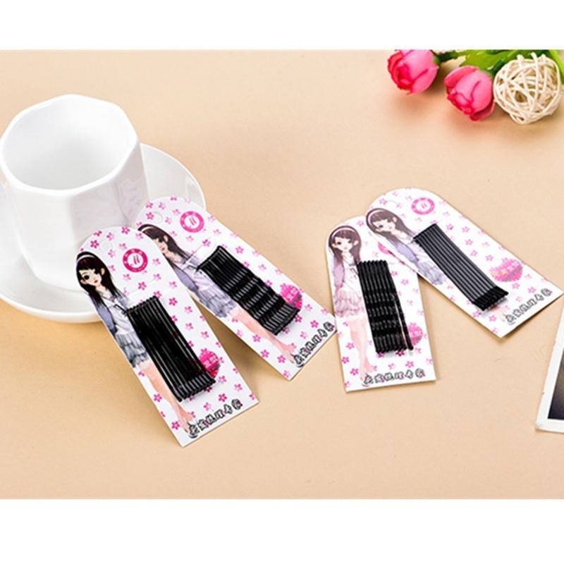 40PCS  Small Clip Hairpin Korean Version of Latest Black Wire Word Folder One Containing Hairpin