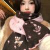The new autumn and winter Lin Shenjian deer Korean atmosphere contains wool scarves, versatile and thickened student warm scarves